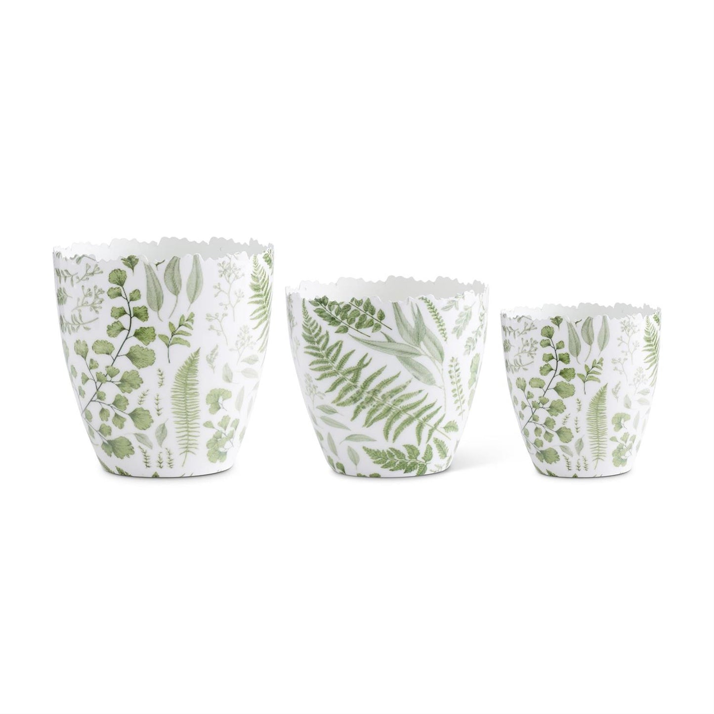 Fern Enameled Pots