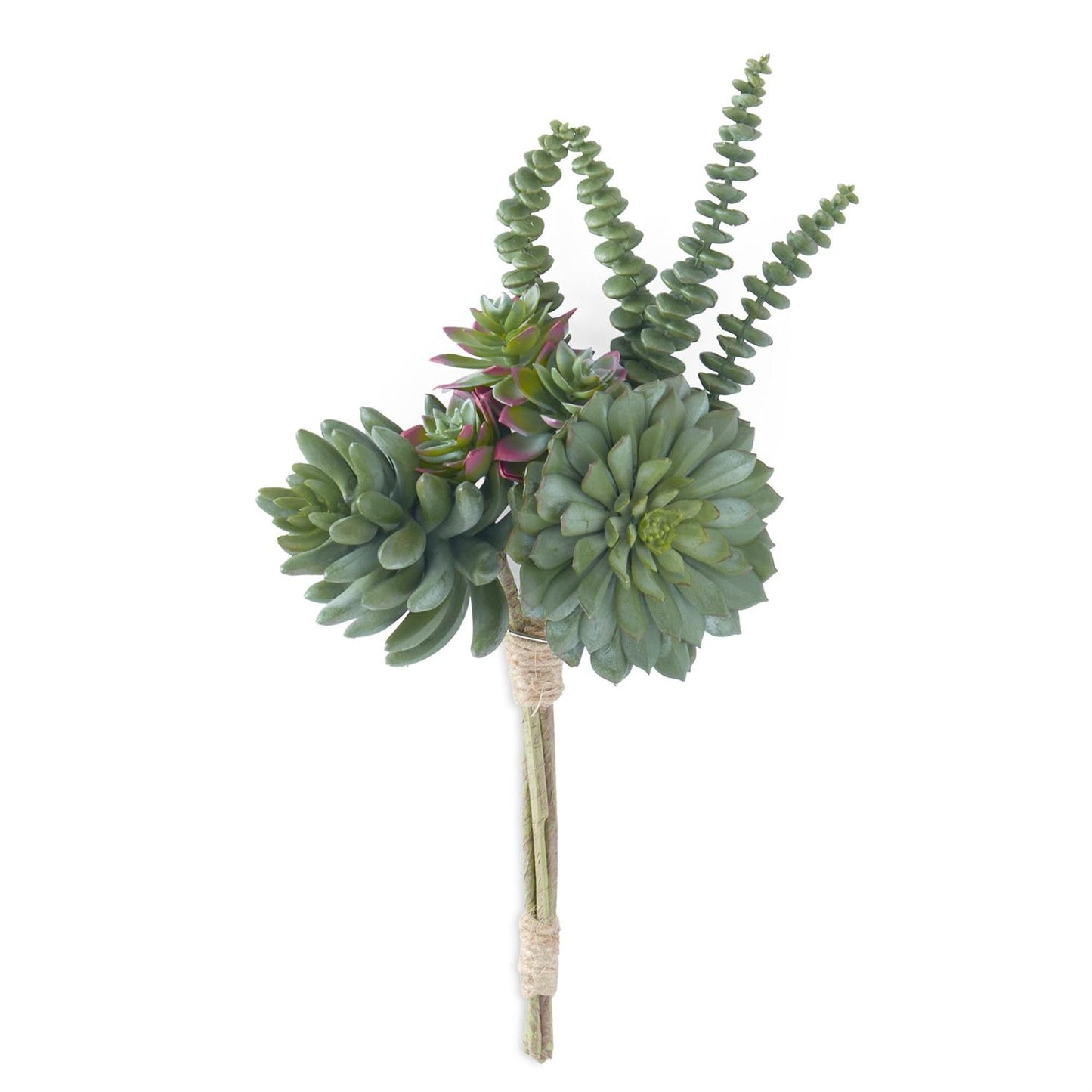 Green w/Burgundy Assorted Succulent Pick - 14"