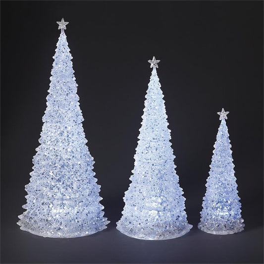Lighted Tree With Glitter