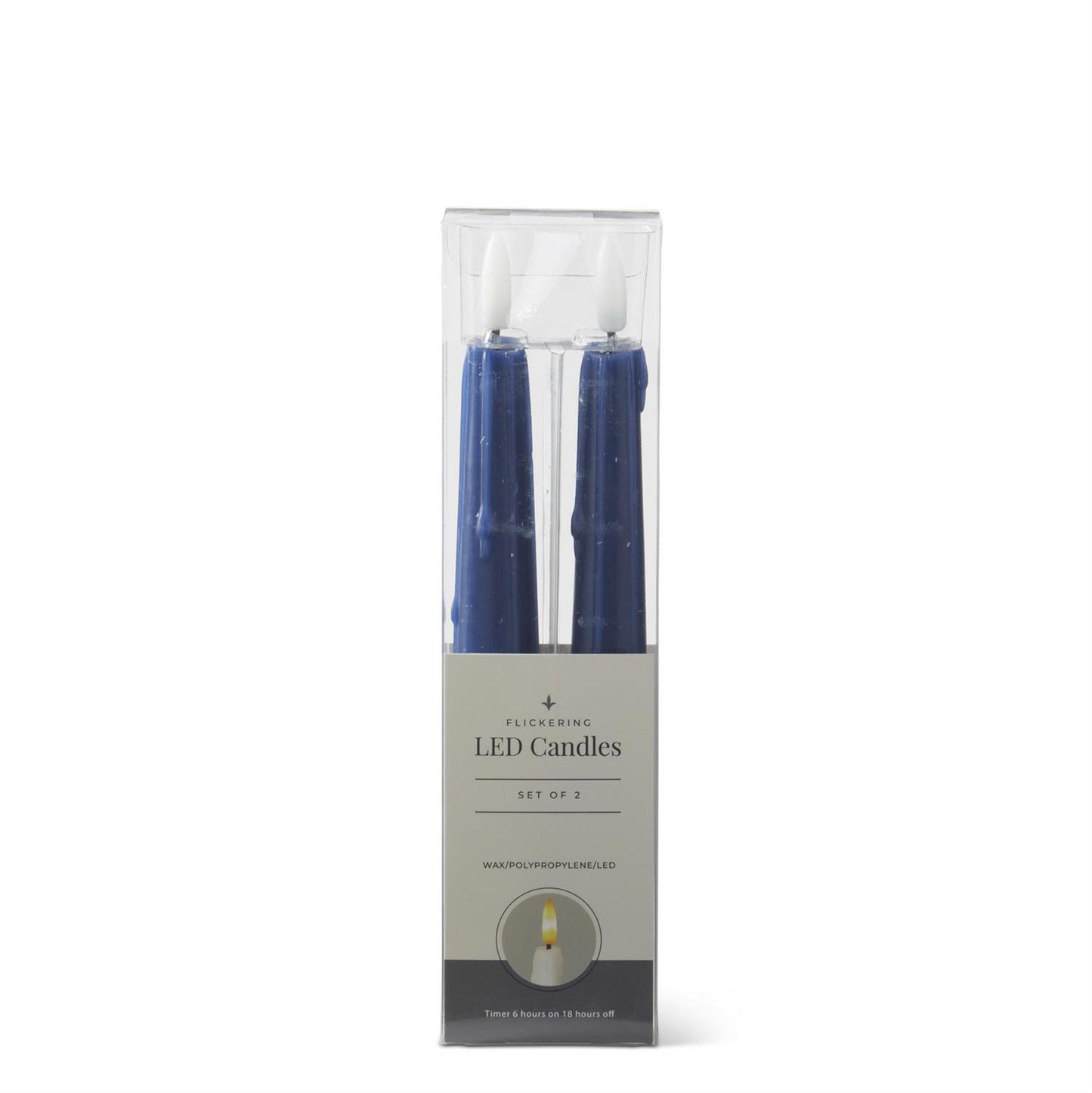 Set of 2 8 Inch LED Drip Taper Candles