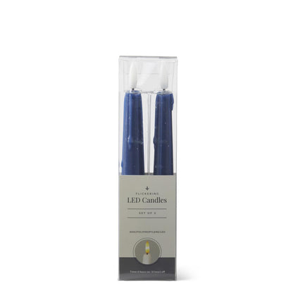 Set of 2 8 Inch LED Drip Taper Candles
