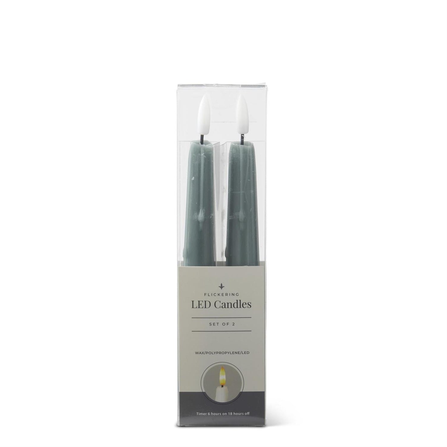 Set of 2 8 Inch LED Drip Taper Candles
