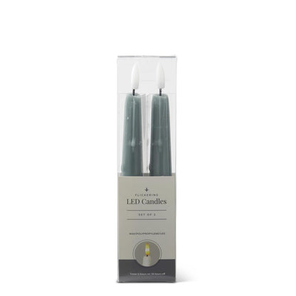 Set of 2 8 Inch LED Drip Taper Candles